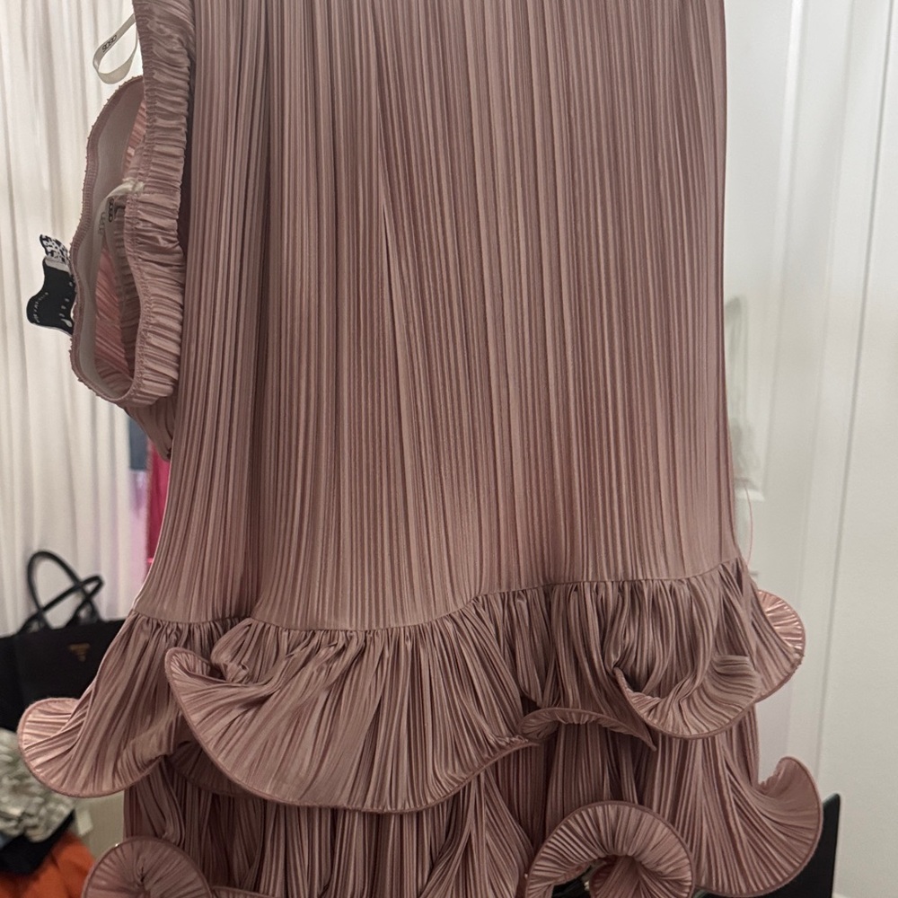 ASOS Blush Strapless Ruffle Dress - Picture 3 of 4